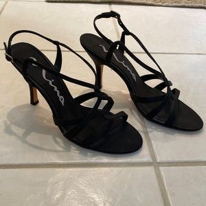 Nina Black Strappy Dress Sandals